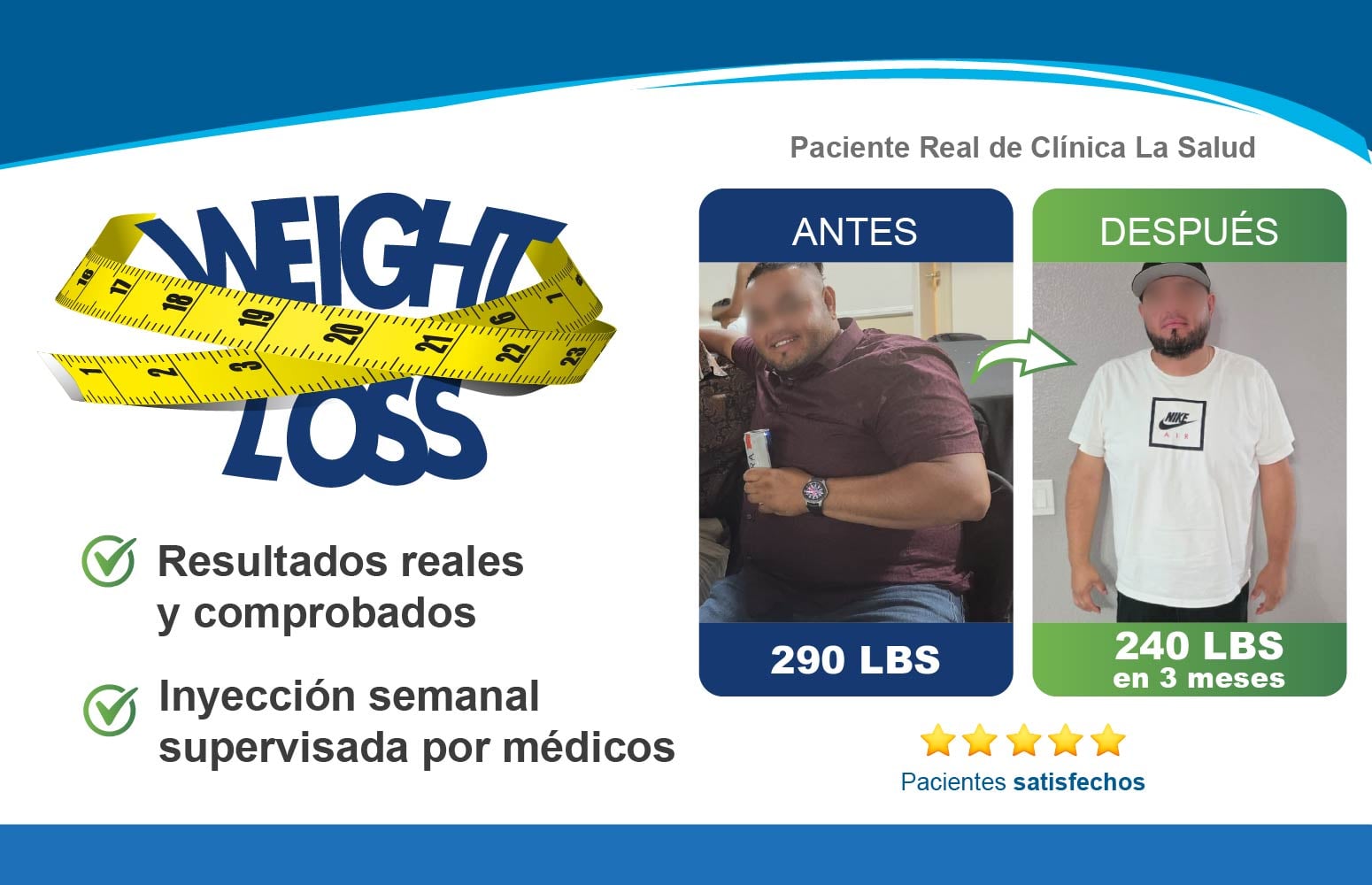 Programa médico de pérdida de peso en Clínica Médica La Salud con resultados reales